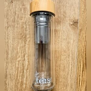 BRAND NEW 🆕 Tea Tumbler! Glass & Bamboo 3 in 1 Infuser.Airtight  450ML By TEASE